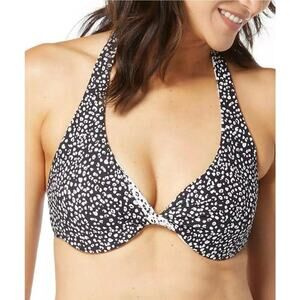 Coco Reef Women Verso Twist Front Reverisble Bikini Top Black Size 32/34D, NWT!